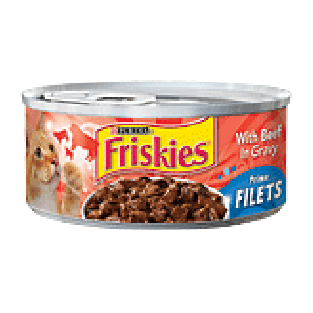 Friskies Wet Cat Food Prime Filets w/Beef In Gravy 5.5oz