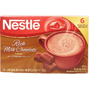 Nestle  rich milk chocolate flavor hot cocoa mix, 6 .71-oz. env4.27-oz