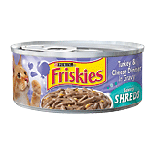 Friskies Wet Cat Food Shredded Turkey & Cheese Dinner In Gravy 5.5oz