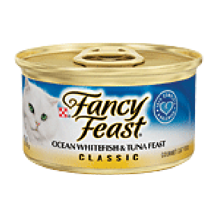 Fancy Feast Cat Food Ocean Whitefish & Tuna Feast 3oz