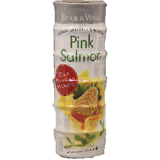 Bear & Wolf  pink salmon, wild alaskan skinless & boneless, 6 6-ou36oz