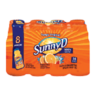 Sunny D Citrus Punch Orange Tangy Original 6.75 Oz 8pk