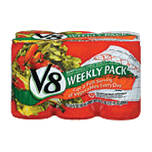 V8 Vegetable Juice 100 % 5.5 Oz 6pk