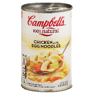 Campbell's 100% Natural chicken with egg noodles made with only ro19oz
