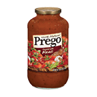 Prego  pasta sauce flavored with meat 48oz