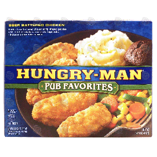 Hungry-Man Pub Favorites beer battered chicken with mashed pota14.5-oz