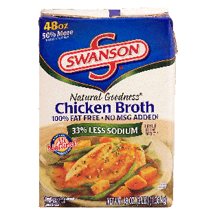 Swanson Chicken Broth Rtsb Natural Goodness 100% Fat Free All Natu48oz