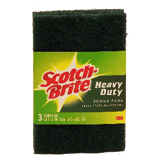 Scotch Brite  heavy duty scour pads, 6 x 3.8 in 3ct