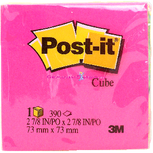 3m Post-It cube, 500 adhesive memo sheets, 3 x 3-inch  1ct
