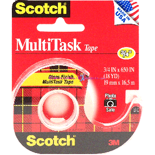 Scotch Multi Task gloss finish tape in dispenser, 3/4 x 650 in  1ct