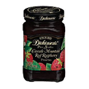 Dickinson's  pure seedless cascade mountain red raspberry preserve10oz