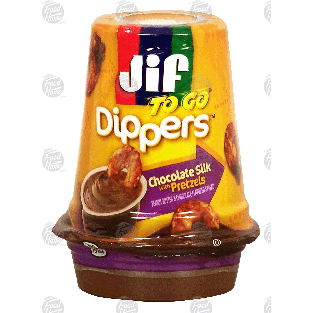 Jif To Go dippers; chocolate silk with pretzels 1.69oz