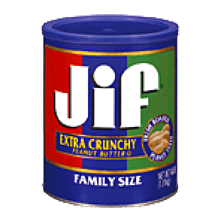 Jif Peanut Butter Extra Crunchy Family Size  4lb