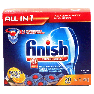 Finish All in 1 orange scent automatic dishwasher tablets with 314.1oz