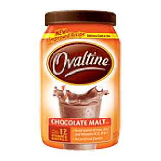Ovaltine  chocolate malt flavor, just add milk 12oz