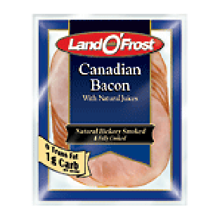 Land O' Frost  canadian bacon with natural juices, naturally hickor6oz