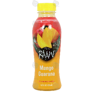 Raaw It Tastes mango guarana, 100% fruits & seeds 12fl oz