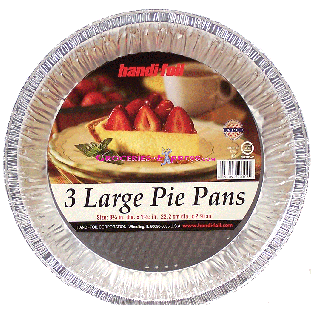 Handi-foil  3 large pie pans, size 8 3/4in dia. x 1 5/32in 3ct