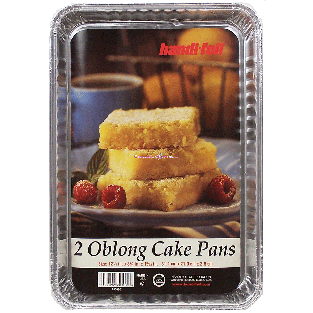 Handi-foil  oblong cake pans, size 12 1/4in x 8 1/4in x 1 3/32in 2ct