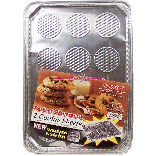 Handi-foil  2 cookie sheets (15-3/32 x 10-5/16 x 9/16) 2ct