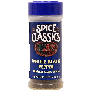 Spice Classics  pepper, whole black (Iimienta negra entera) 2.25oz
