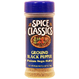Spice Classics  pepper, ground black (pimienta negra molida) 2.62oz