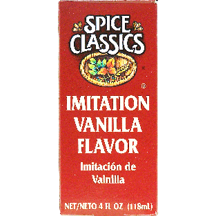 Spice Classics  extract, vanilla flavor, imitation 4fl oz