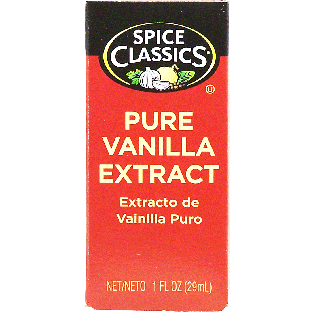 Spice Classics  extract pure vanilla, extracto de vainilla puro 1fl oz