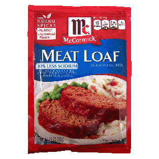 McCormick  meat loaf seasoning mix, 30% less sodium 1.25oz