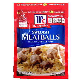 McCormick  swedish meatballs, seasoning & sauce mix 2.11oz