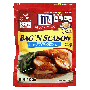 McCormick Bag 'n Season herb roasted pork tenderloin, cooking ba0.92oz