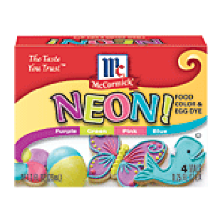 McCormick Food Colors & Egg Dye Neon! Assorted 4 Ct 1oz