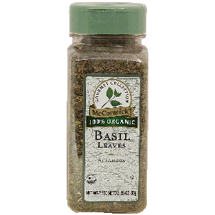 McCormick Gourmet Collection basil leaves, 100% organic 2.85oz