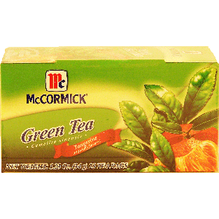 McCormick  green tea with tangerine flavor, 25-tea bags 1.23oz