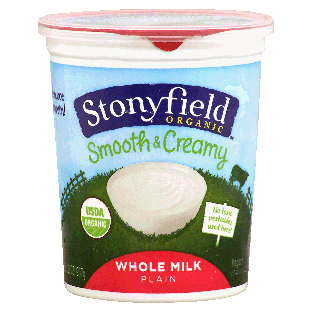 Stonyfield Organic smooth & creamy whole milk plain yogurt 32oz