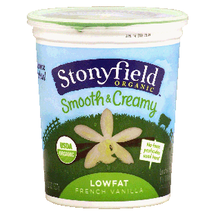 Stonyfield Organic smooth creamy lowfat french vanilla yogurt 32oz