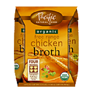 Pacific Natural Foods Broth Organic Free Range Chicken 8 Oz 4pk