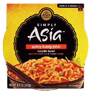 Simply Asia  spicy kung pao noodle bowl, pre-cooked noodles with 8.5oz