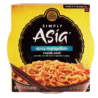 Simply Asia  spicy mongolian noodle bowl, pre-cooked noodles & sa8.5oz