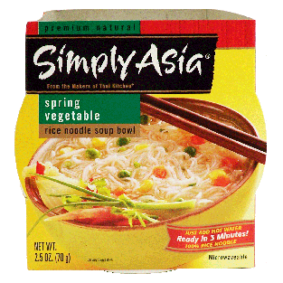 Simply Asia  spring vegetable rice noodle soup bowl, just add hot2.5oz