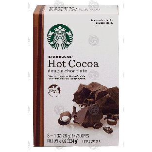 Starbucks Hot Cocoa double chocolate, hot cocoa mix, 8 ct 8-oz