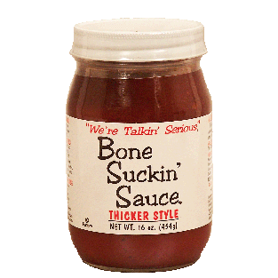 Bone Suckin'  barbeque sauce, thicker style 16oz