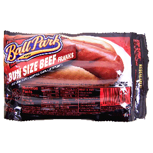 Ball Park  bun size beef franks, 8 count 15oz