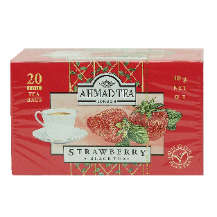 Ahmad Tea London strawberry black tea, 20-foil tea bags 40g