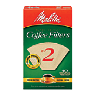 Melitta Coffee Filters #2 Cone Natural Brown 40ct