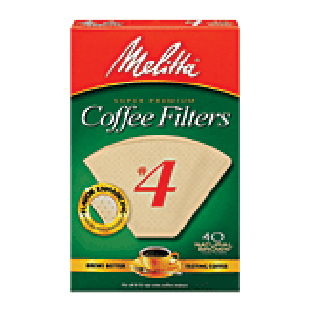Melitta Coffee Filters #4 Cone Natural Brown 40ct