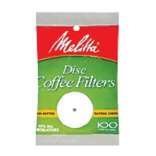 Melitta  Disc Coffee Filter, fits all percolators, 3 1/2 100ct"