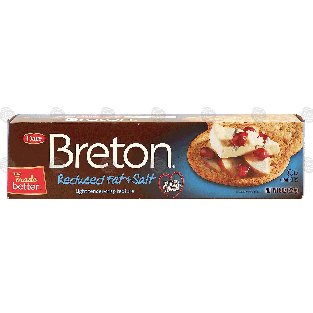 Dare Breton reduced fat & salt crackers, light tender-crisp texture8oz