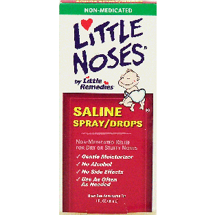 Little Remedies Little Noses saline spray/drops for dry noses 1fl oz