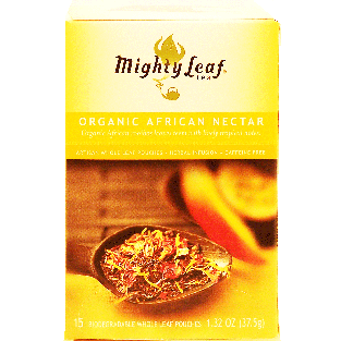 Mighty Leaf  organic african nectar rooibos leaves, 15 biodegrad1.32oz